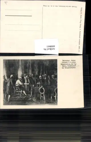 688861 Künstler AK Belvedere Kaiser Leopold II Böhmische Gesellschaft f. Wissenschaften