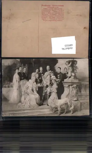 689333 Rotophot Berlin Kaiser Wilhelm Familie Kaiserliche Familie sign. Kulstrunk F. ?
