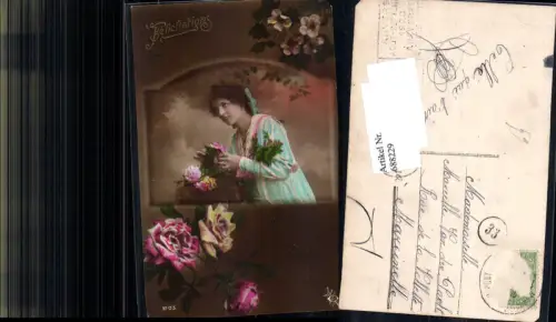 688229 tolle Foto-AK Frau Rosen