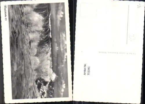713341 Foto-AK Meer Wellen Brandung Sturm pub Julius Simonsen Oldenburg