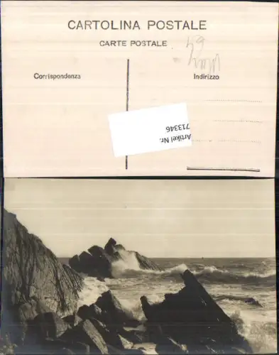 713346 Foto-AK Meer Wellen Brandung