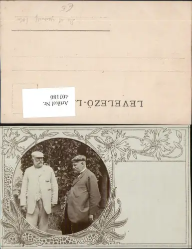 403180,Do it yourself Foto Männer m. Mützen Passepartout Ornamente Blumen