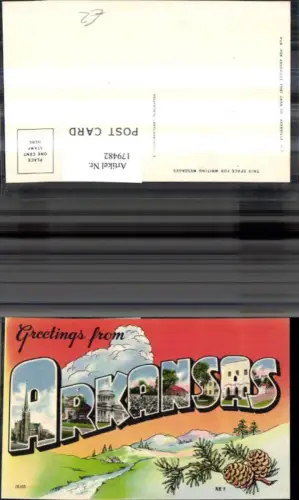 179482,Arkansans Greetings Fotomontage Mehrbild Ak Landschaft Zapfen Zweig