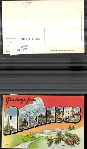 179483,Arkansans Greetings Fotomontage Mehrbild Ak Landschaft Zapfen Zweig