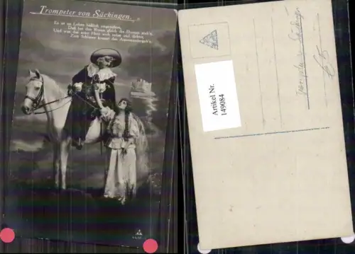 149084,Trompeter von Säckingen Pferd Trompete Frau