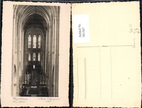 381367,Foto Ak Fotokunst Magdeburg Dom Innenansicht pub Else Bäumer