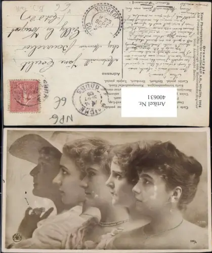 400631,Fotokunst B. J. Falk Frauen Serien Portrait Hut Perlenkette pub NPG 385euro4