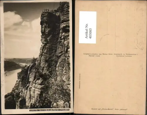 403085,Fotokunst Walter Hahn 3181 Sächsische Schweiz Bastei-Felsen b. Rathen