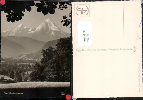 403148,Popp Verlag 1873 Watzmann b. Berchtesgaden Bergkulisse