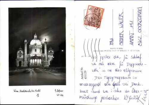 451129,Fotokunst Dr. Defner Wr104 Wien Karlskirche Kirche b. Nacht