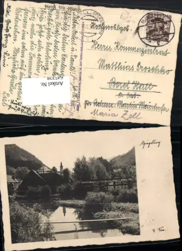 645328,Foto-AK Fotokunst N. Kuss Mariazell Teich Spiegelung Grünau