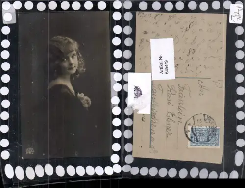 Foto-AK tolles Portrait Mädchen Rose Stp. Vöcklabruck n. Taufkirchen a.d. Pram