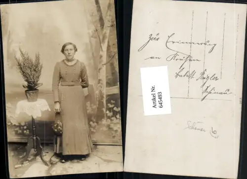 645493,Foto-AK Schönau Berchtesgaden Frau Prögler Handtasche Kleid