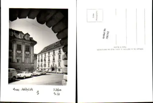 706742 Fotokunst Dr. Defner Gr 72 Graz Mehlplatz Oldtimer Auto