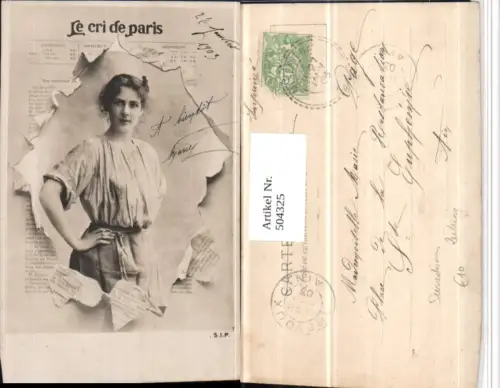 504325,Le cri de paris Surrealismus Fotomontage Frau Portrait Zeitung