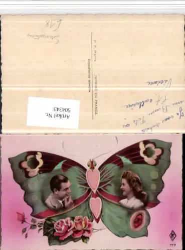 504343,Surrealismus Fotomontage Liebe Paar Schmetterling Rosen