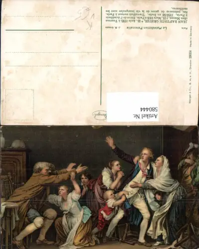 580444,Künstler Ak Jean Baptiste Greuze La Malediction Paternelle 19 Jhdt. Streit pub Stengel Co 29024