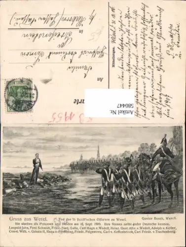 580447,Wesel Tod der 11 Schillschen Offiziere zu Wesel19 Jhdt.