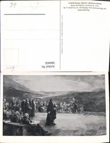 580450,Künstler Ak Ferdinand Brütt Frankfurt a. Main Bürgersaal Rathaus Wiedergeburt 19 Jhdt.