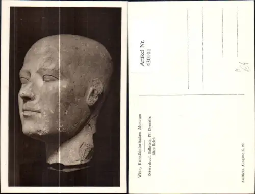 430101,Archäologie Reserve Kalkstein IV Dynastie Altes Reich Büste