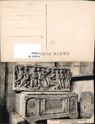 578028,Sarcohage de Chrysogone et Resurrection de la fille du chef de la Synagogue Judaica Archäologie Ausgrabung