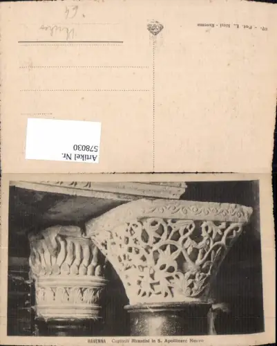 578030,Ravenna Capitelli Bizantini in S. Apollinare Nuovo Archäologie Ausgrabung