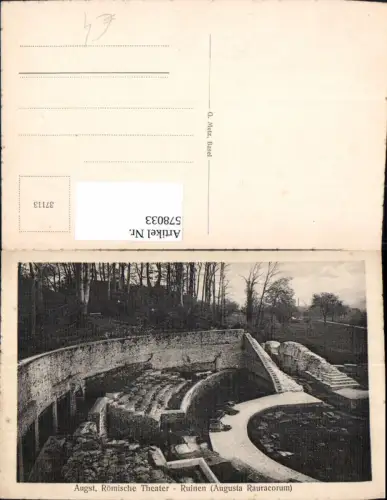 578033,Augst Römische Theater Ruinen Augusta Rauracorum Archäologie Ausgrabung