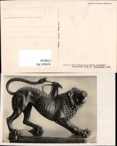 578034,Firenze Chimera bronzo Arte Etrusca Archäologie Ausgrabung
