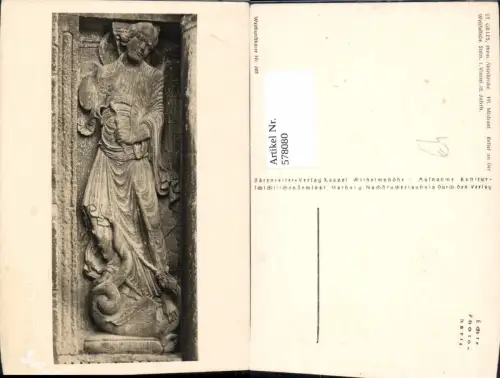 578080,St Giles Abteikirche Relief a. d. Weltfassade Archäologie Ausgrabung