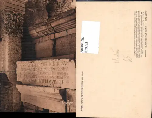 578093,Saintes Monuments romains Archäologie Ausgrabung