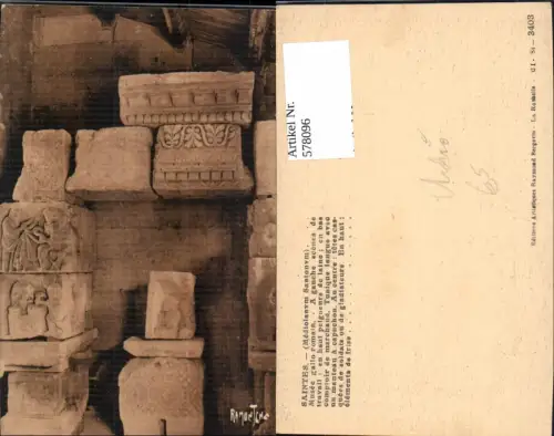 578096,Saintes Monuments romains A gauche scenes de travail Archäologie Ausgrabung