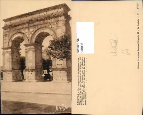 578098,Saintes Monuments romains Arc romain dit de Germanicus Triumphbogen Archäologie Ausgrabung