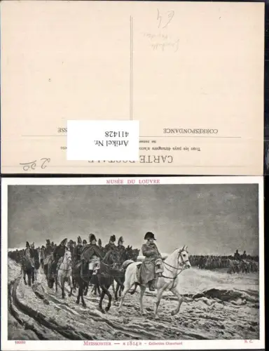411428,Künstler Ak Meissonier Napoleon auf Pferd Soldaten Frühe Neuzeit