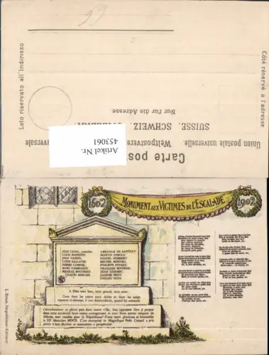 453061,Monument aux Victimes de l Escalade 1602 Frühe Neuzeit