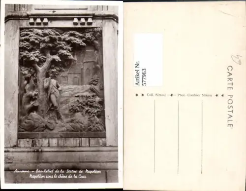 577963,Frühe Neuzeit Auxonne Bas-Relief de la Statue de Naoleon France