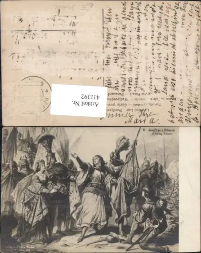 411392,Künstler Ak Jungfrau v. Orleans Ritter Rüstung Mittelalter