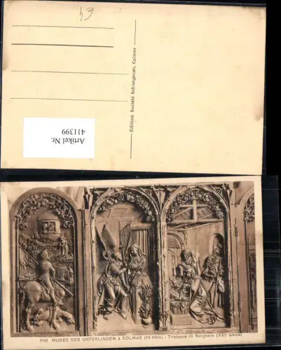411399,Musee des Unterlinden a Colmar Triptyque de Bergheim Relief Mittelalter