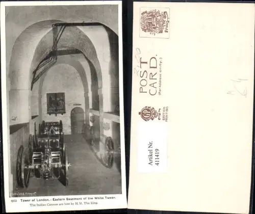 411419,London of London Eastern Basement of the White Tower Geschütze Waffen Kanonen Mittelalter