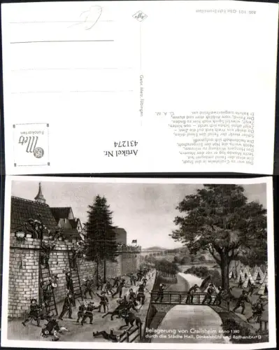 431274,Belagerung v. Crailsheim anno 1380 Mittelalter Geschichte