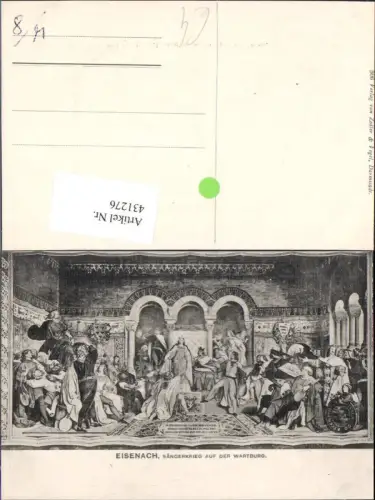 431276,Eisenach Sängerkrieg a. d. Wartburg Mittelalter Geschichte