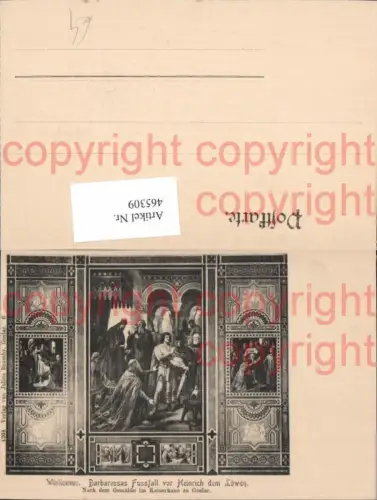 465309,Mittelalter Wislicenus Barbarossas Fussfall v. Heinrich v. Löwen Ritter