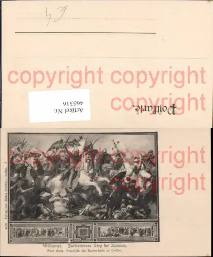 465316,Mittelalter Wislicenus Barbarossas Sieg b. Ikonium Ritter Rüstung