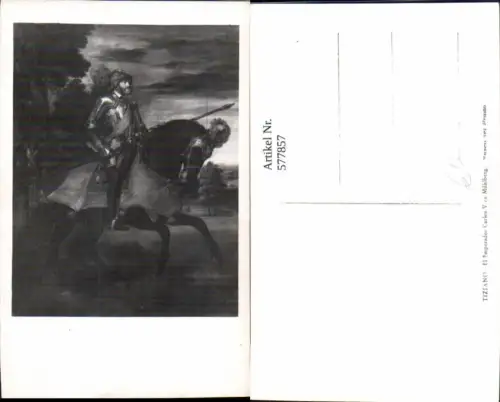 577857,Mittelalter Tiziano El Emperador Carlos V en Mühlberg Ritter Rüstung auf Pferd