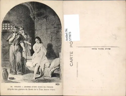 577873,Mittelalter Rouen Jeanne d Arc dans sa Prison Gefängnis France