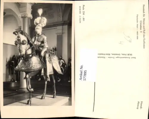 577895,Mittelalter Harnisch f. Mann u. Roß d. Kurfürsten Christian II Rüstung Ritter
