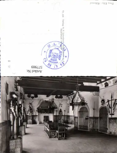 577909,Foto Ak Burg Eltz Wierschem Rittersaal Ritter Rüstung Mittelalter