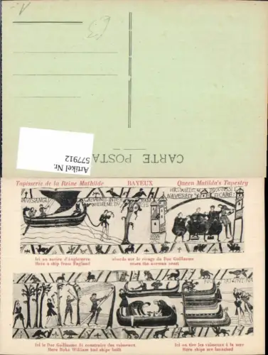 577912,Mittelalter Teppich Bayeux Queen Matildas Tapestry Tapisserie de la Reine Mathilde France