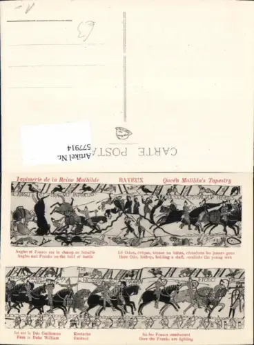 577914,Mittelalter Teppich Bayeux Queen Matildas Tapestry Tapisserie de la Reine Mathilde France