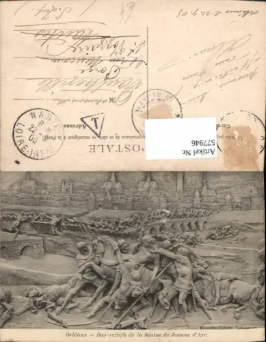 577946,Mittelalter Orleans Bas-relief de la Statue de Jeanne d Arc Ritter Kampf France