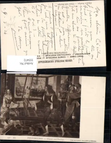 355472,Künstler Ak Pinturicchio Ulysses and Penelope Geschichte